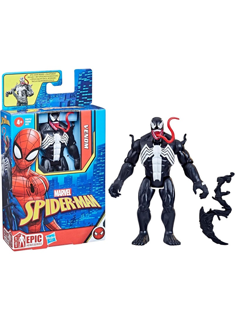 Marvel Spider-Man Epic Hero Series Venom Action Figure, 4-Inch, With Accessory, Marvel Action Figures for Kids Ages 4 and Up - Image 1